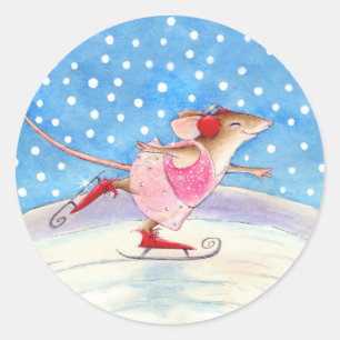 Stickers souris de patinage