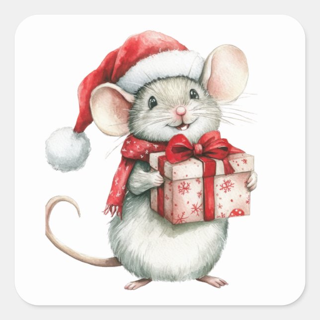 Stickers souris Noël (Devant)