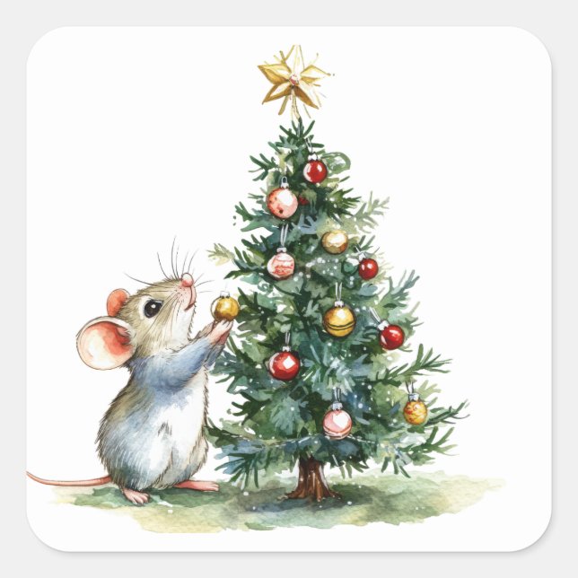 Stickers souris Noël (Devant)