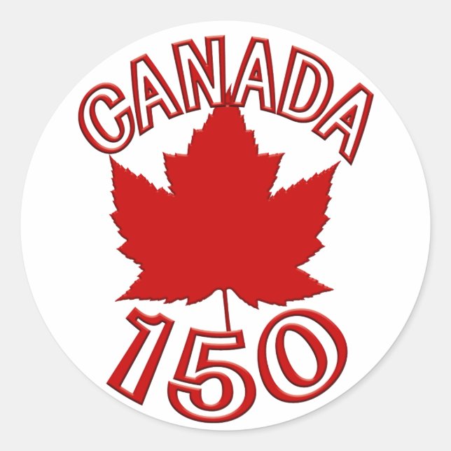 Stickers Souvenir Canada 150 Stickers Feuille d'ér (Devant)