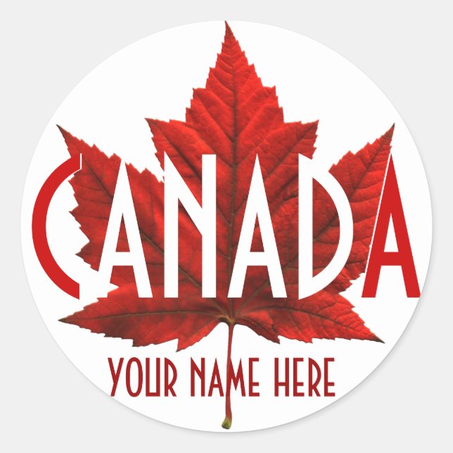Stickers souvenir Canada Autocollants personnalisé (Devant)