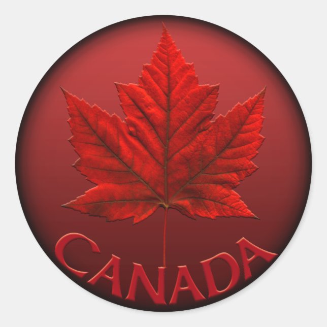 Stickers souvenir Canada Stickers Feuille d'érable (Devant)