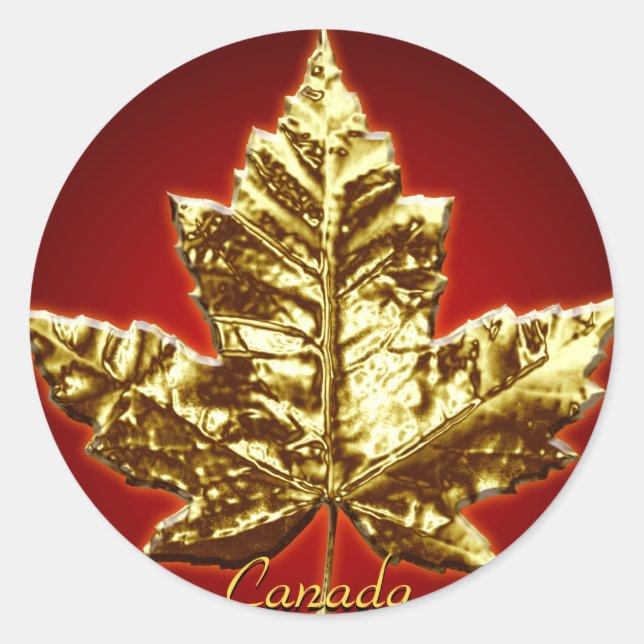 Stickers Souvenir Canada Stickers Maple Leaf Or (Devant)