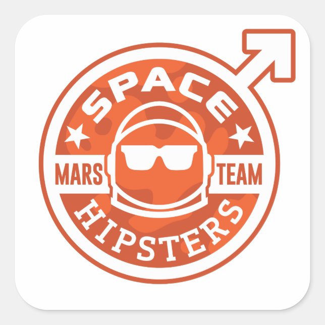 Stickers Space Hipsters® MARS TEAM 3" (Devant)