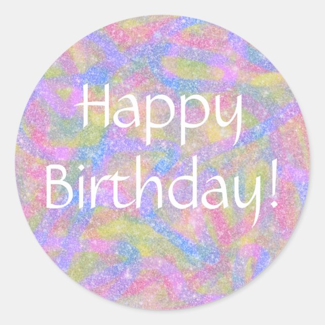 Stickers - Sparkly Pastel Rainbow (Front)