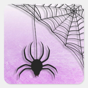 Stickers Spider Web Halloween noir et violet