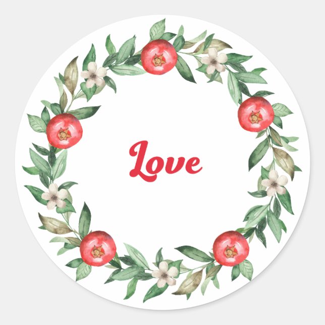 Stickers Spirituels Pomegranate Rose Floral - Amou (Devant)