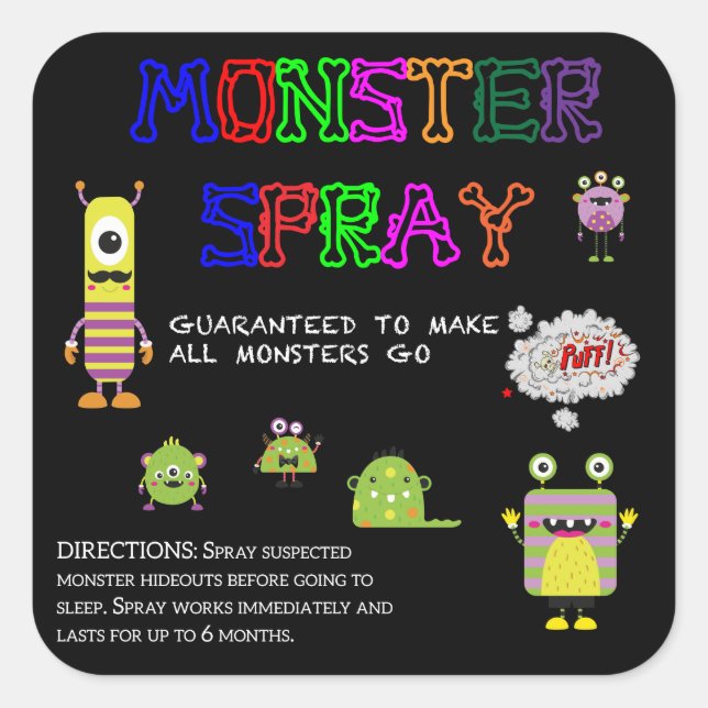 Stickers Spray Monster (Devant)
