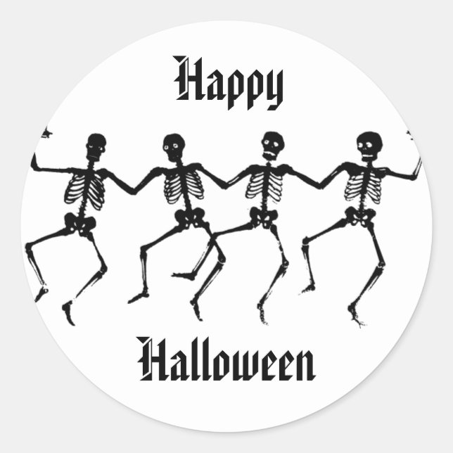 Stickers squelette d'Halloween (Devant)