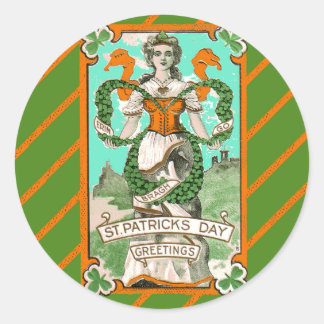 Stickers St. Patrick's Day avec classe irlandaise