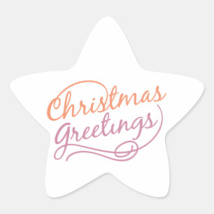 Stickers Star de voeux de Noël