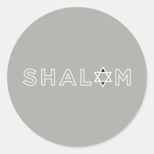 Stickers Star Shalom - Gris