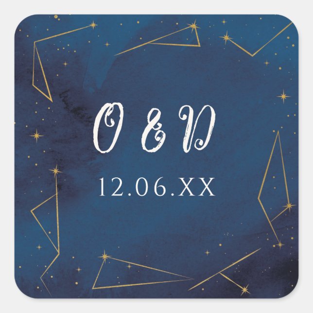 Stickers Star Signes Navy Initials Stickers Étique (Devant)