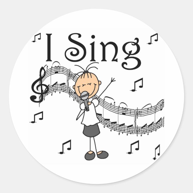 Stickers Stickers Girl I Sing (Devant)