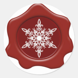 Stickers Stickers Snowflake Red Wax