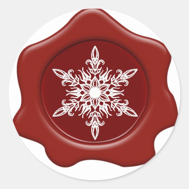 Stickers Stickers Snowflake Red Wax (Devant)