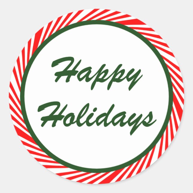 Stickers Sucre de canne de menthe à la frontière d (Devant)