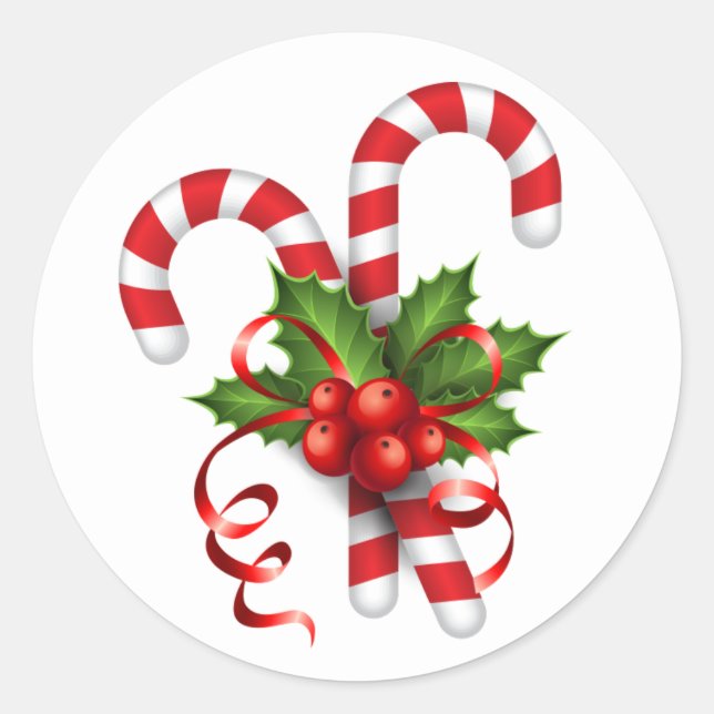 Stickers Sucre de canne de Noël (Devant)