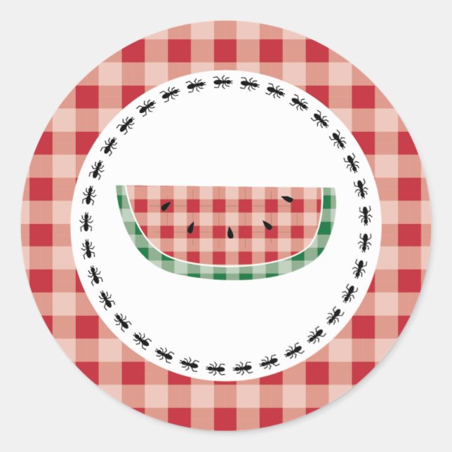 Stickers {Summer Picnic} Watermelon - Rouge (Devant)
