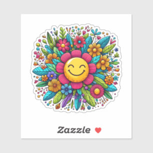 Stickers Sun Floral joyeux