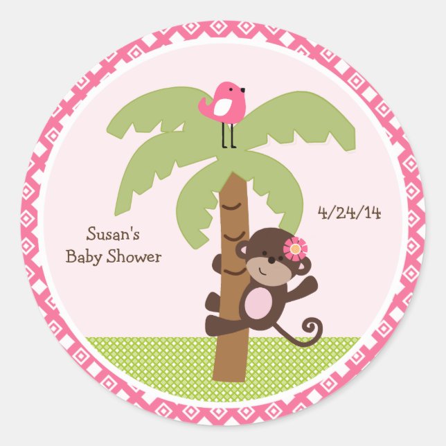 Stickers Sunny Safari Singe/Topers Cupcake (Devant)
