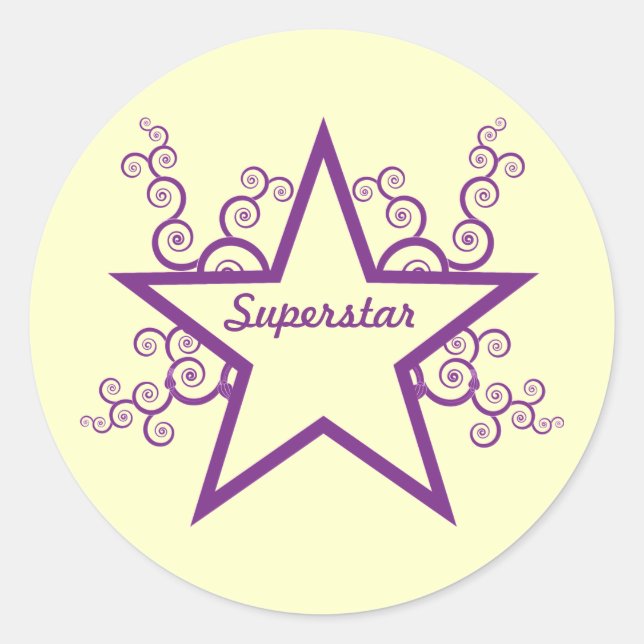 Stickers Superstar Swirls, Violet (Devant)