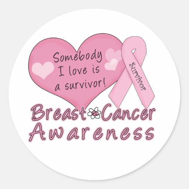 Stickers Survivant du cancer du sein (Devant)