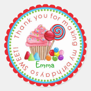 Stickers Sweet Candy Land Cupcake Lollipop