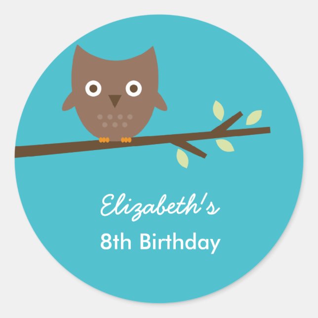Stickers Sweet Owl Favor (Turquoise) (Devant)