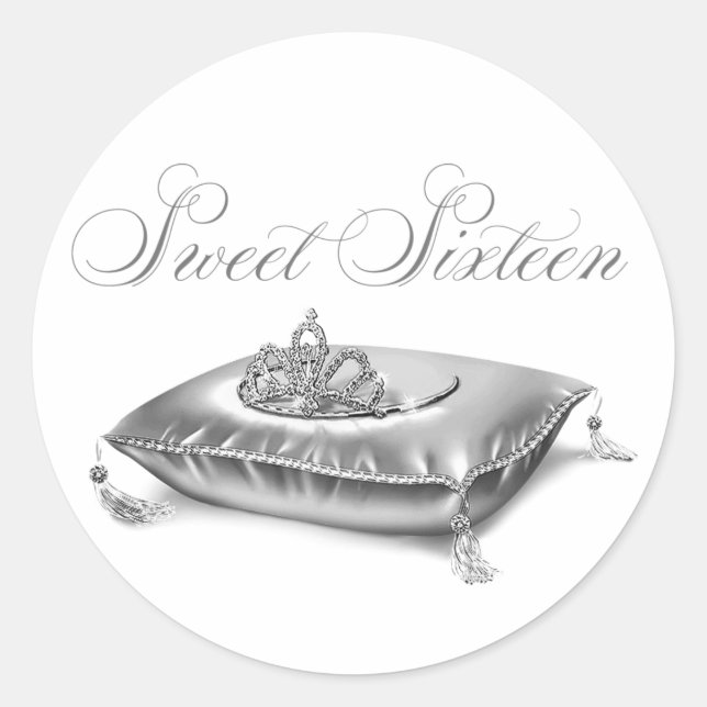 Stickers Sweet sixteen Tiara Princess (Devant)