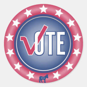Stickers Symbole d'âne du démocrate du vote patrio