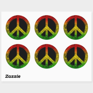Stickers Symbole de Paix cool Grunge Reggae Rasta