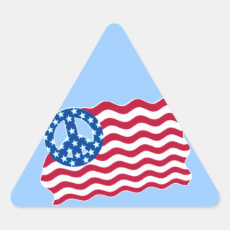 Stickers Symbole de Paix du drapeau américain