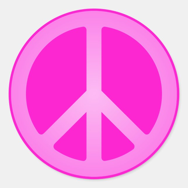 Stickers Symbole de Paix Rose (Devant)