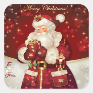 Stickers Tag de Noël Père Noël