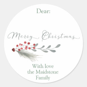 Stickers Tag de Noël Rouge et Vert