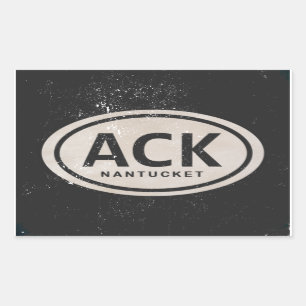 Stickers Tag vintage ACK Nantucket MA Beach