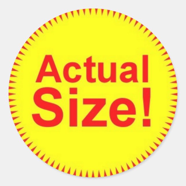 Stickers Taille réelle (Devant)