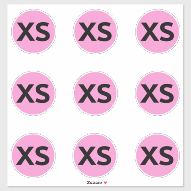 Stickers Taille Vêtements Étiquettes (Feuille)