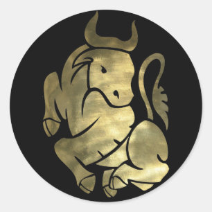 Stickers Taureau d'or