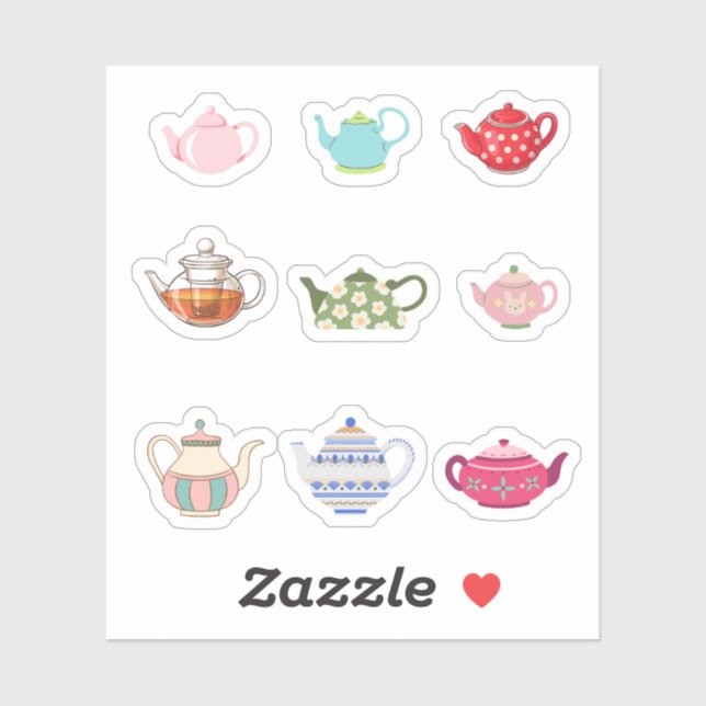 Stickers Teapot (Feuille)