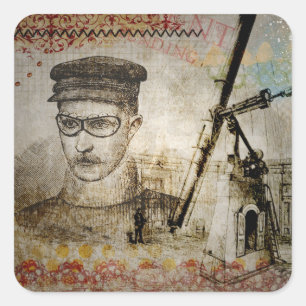 Stickers télescopiques Steampunk Inventeur scienti