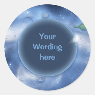 Stickers template - customizable space fantasy