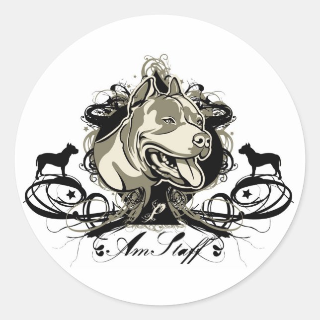 Stickers Terrier du Staffordshire américain (Devant)