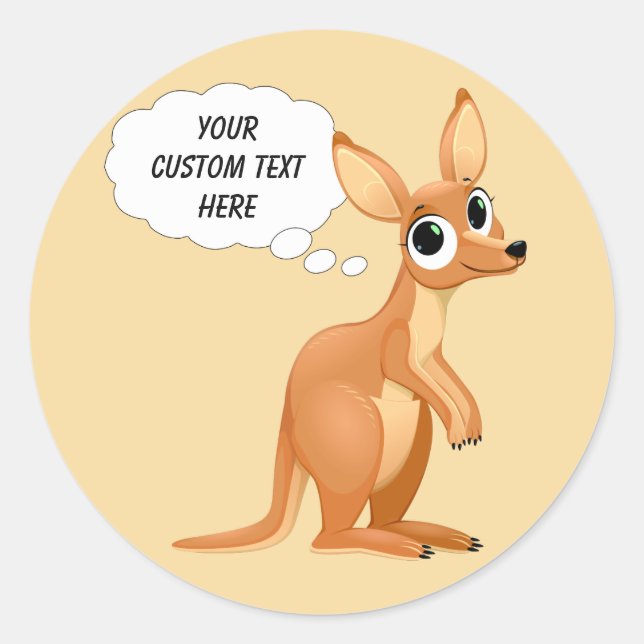 stickers texte personnalisé Cute Kangaroo (Devant)