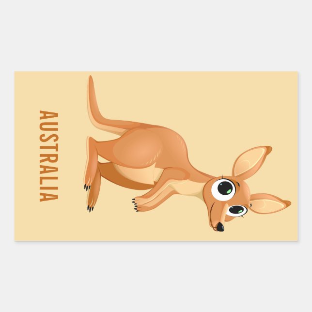 stickers texte personnalisé Cute Kangaroo (Devant)
