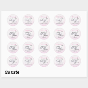  Stickers thank you for baby shower.