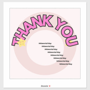 Stickers thank you for mémorial day