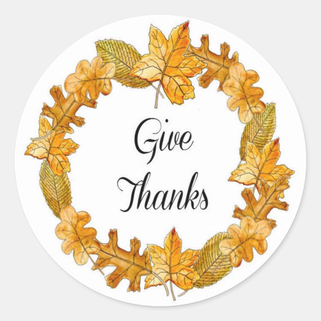 Stickers Thankesgiving/Give Thanks (Devant)