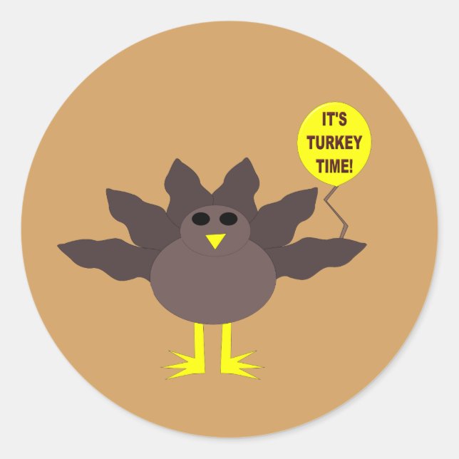 Stickers Thankesgiving Time Turquie (Devant)